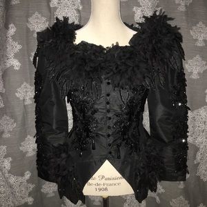 Louis Feraud Couture Paris Runway Black Tie Jacket